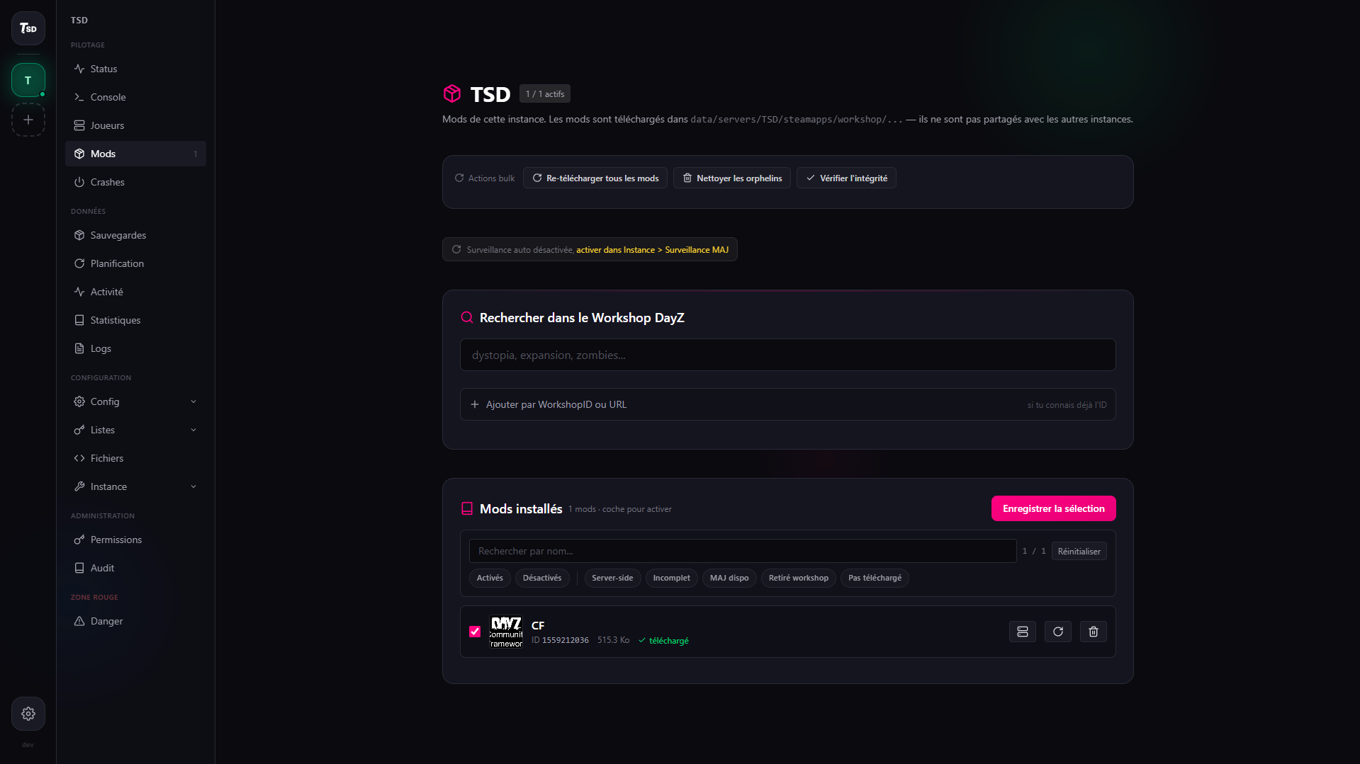 TSD Interface