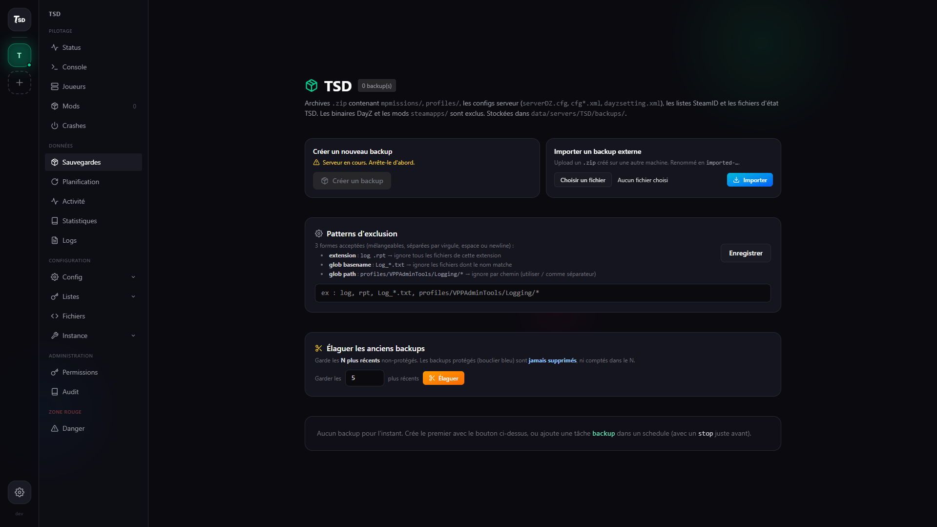 TSD Interface